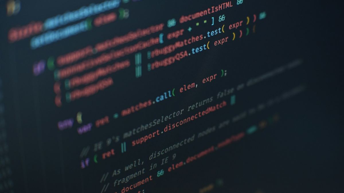 A code editor open on a dark screen